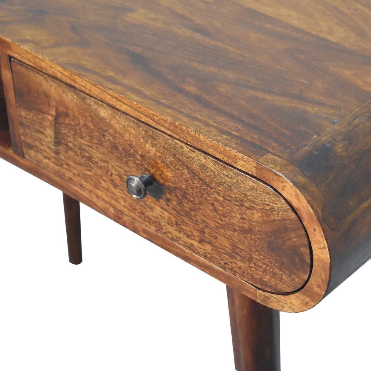 Solid Mango Wood Console Table Open With 2 Drawers - London