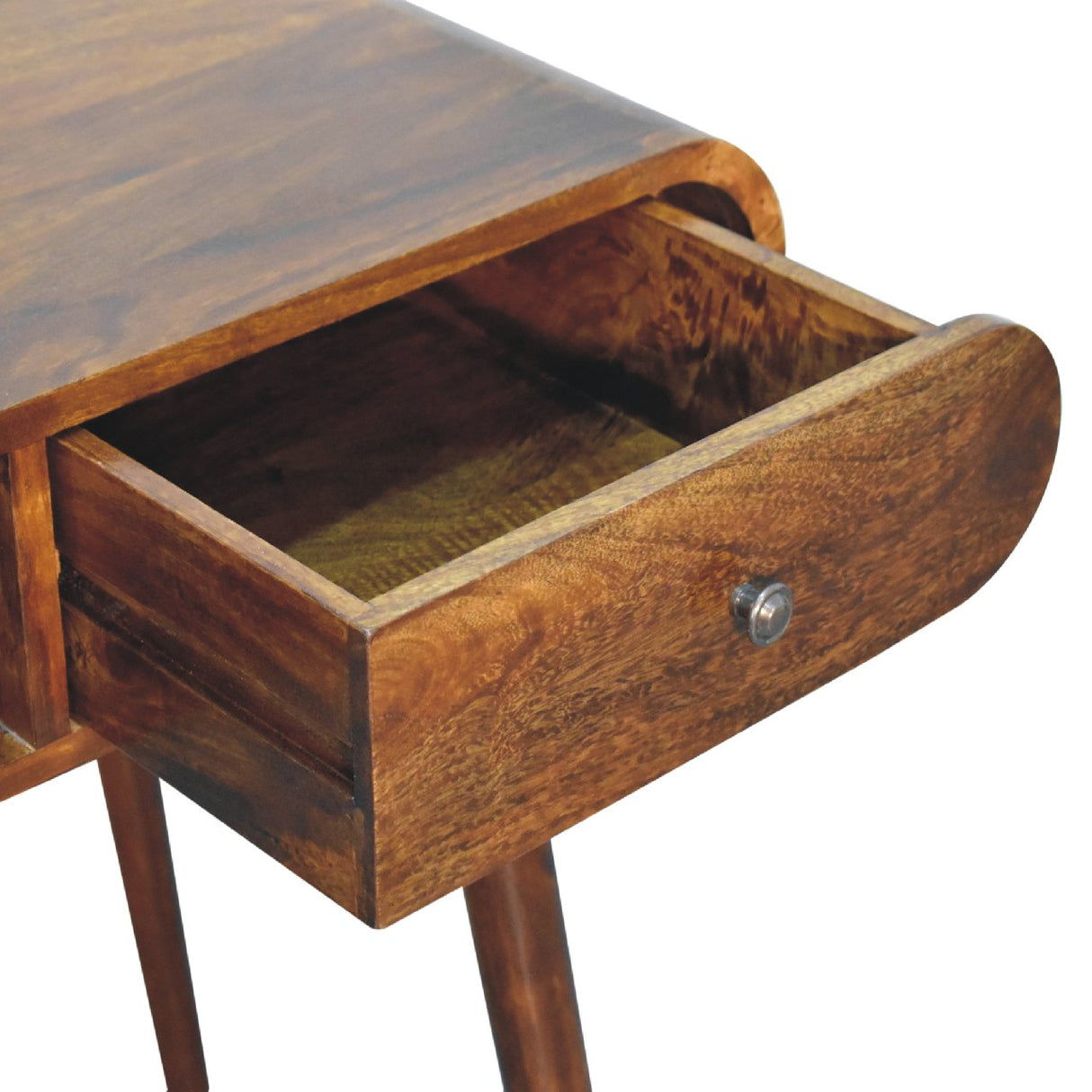 Solid Mango Wood Console Table Open With 2 Drawers - London