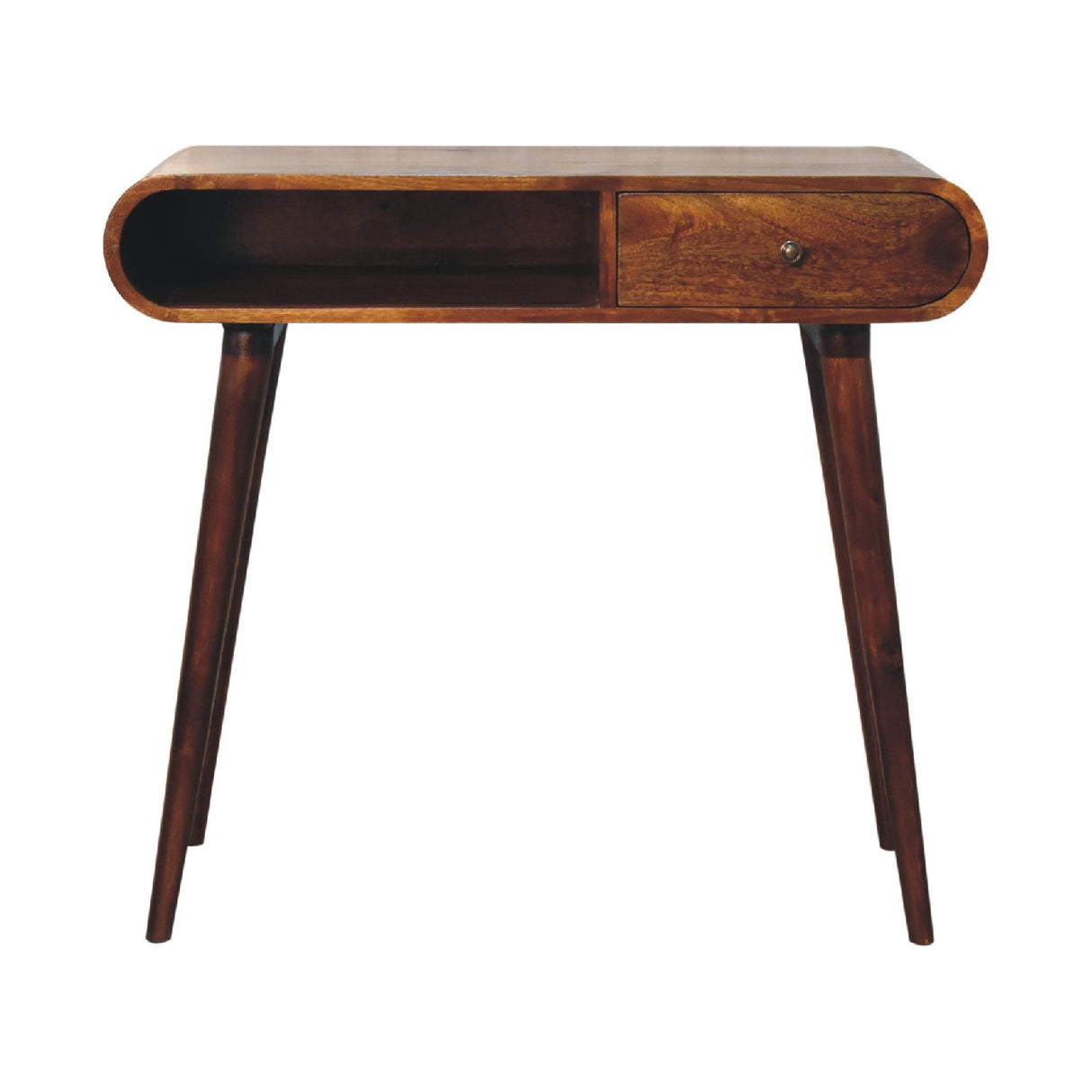 Solid Mango Wood Console Table Open With 2 Drawers - London
