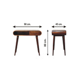 Solid Mango Wood Console Table Open With 2 Drawers - London