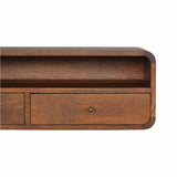Solid Mango Wood Console Table Open Floating With 2 Drawers - Hereford