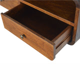 Solid Mango Wood Console Table Open Floating With 2 Drawers - Hereford