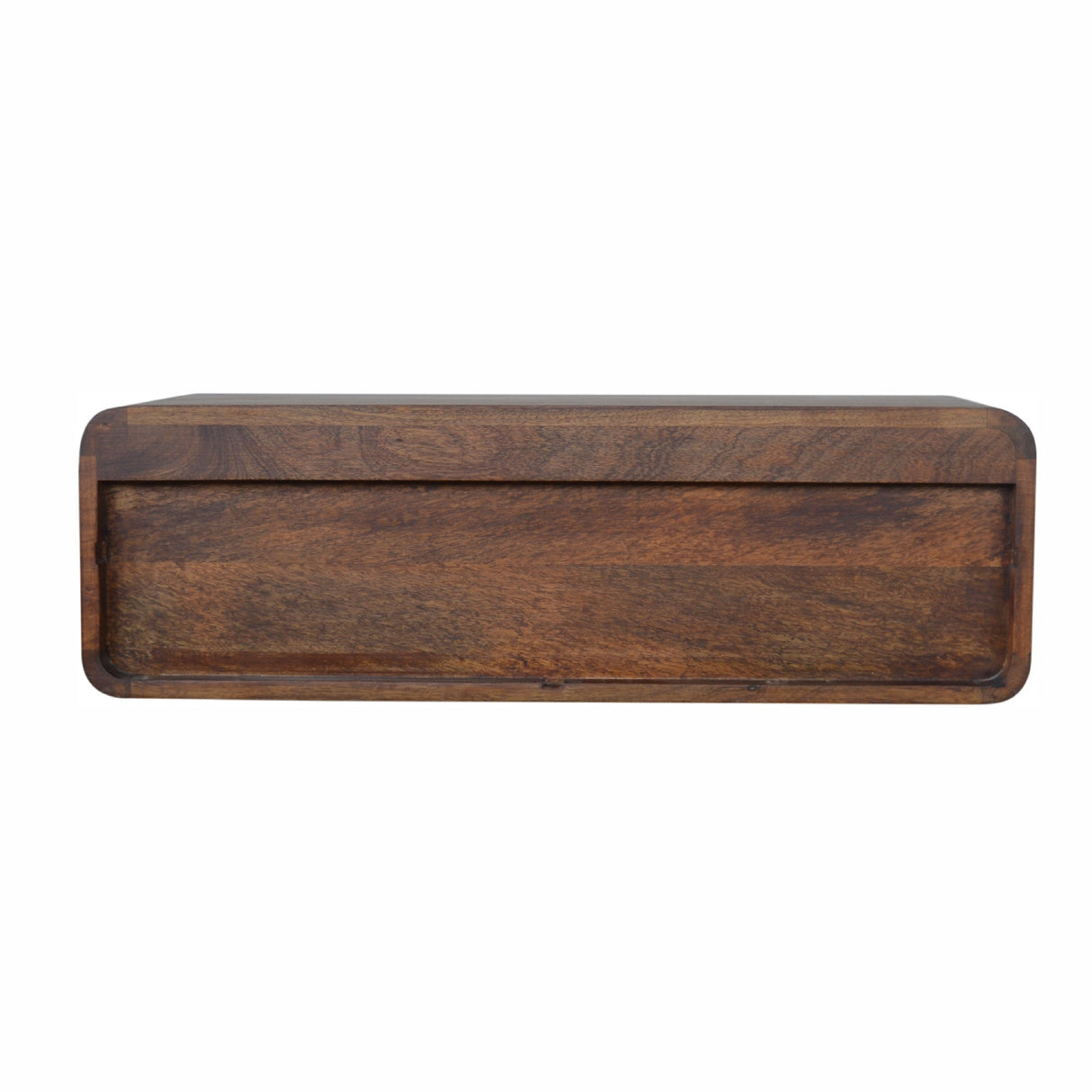 Solid Mango Wood Console Table Open Floating With 2 Drawers - Hereford