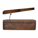 Solid Mango Wood Console Table Open Floating With 2 Drawers - Hereford