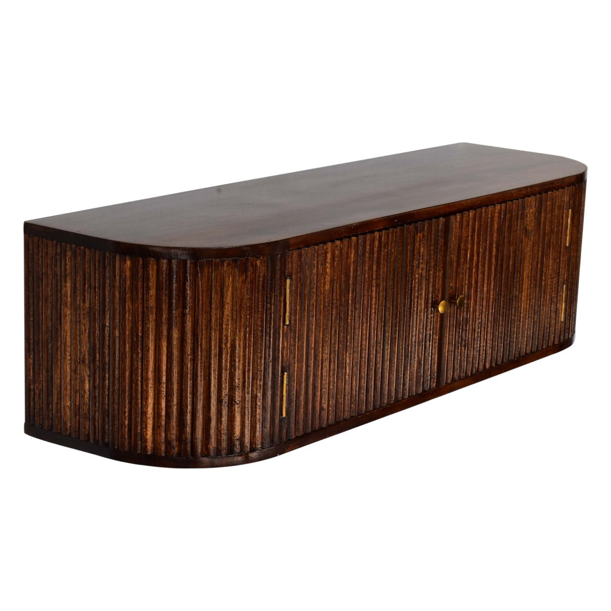 Solid Mango Wood Console Table Wall Mounted With 2 Doors - Birmingham
