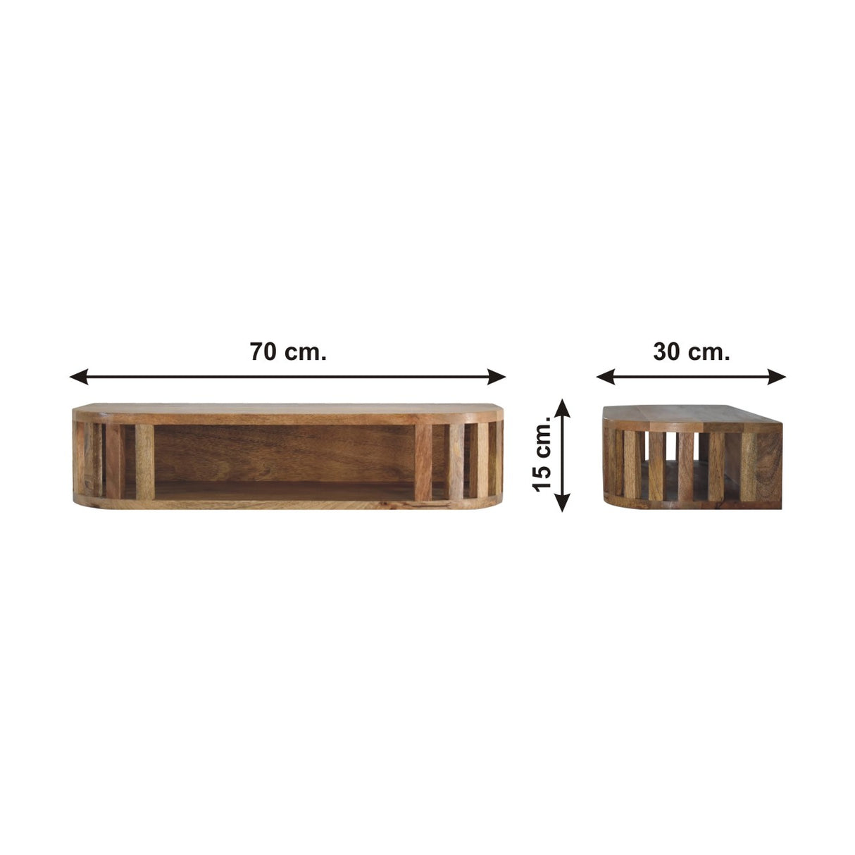 Solid Mango Wood Console Table Wall Mounted - Ariella