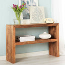 Solid Mango Wood Console Table With 1 Shelf - Toko