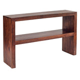 Solid Mango Wood Console Table With 1 Shelf - Toko