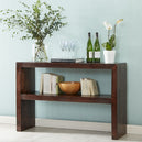 Solid Mango Wood Console Table With 1 Shelf - Toko