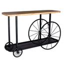 Solid Mango Wood Console Table With Metal Base - Craft