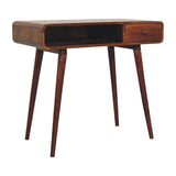 Solid Mango Wood Desk for Home Curved With 1 Drawer - Gloucester