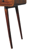 Solid Mango Wood Desk for Home Curved With 1 Drawer - Gloucester