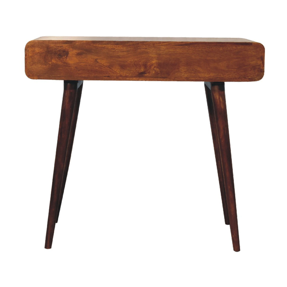 Solid Mango Wood Desk for Home Curved With 1 Drawer - Gloucester