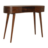 Solid Mango Wood Desk for Home in Wave Shape - Birmingham