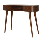 Solid Mango Wood Desk for Home in Wave Shape - Birmingham
