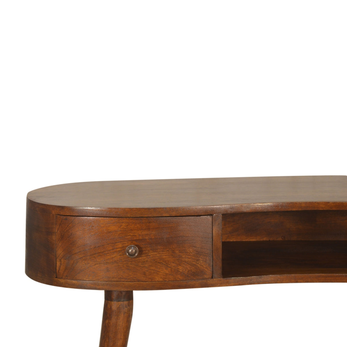 Solid Mango Wood Desk for Home in Wave Shape - Birmingham