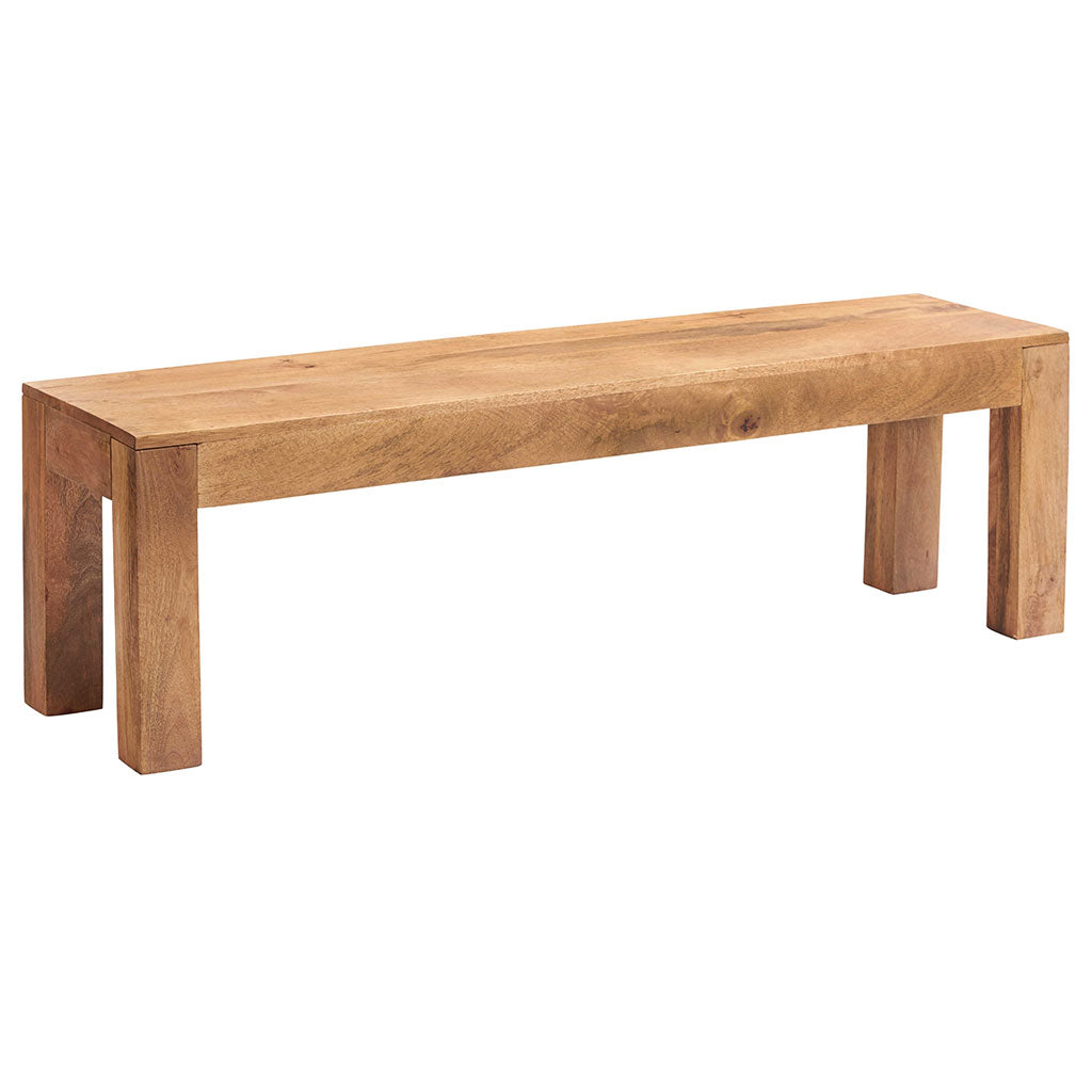 Solid Mango Wood Dining Bench for 2 People - Toko