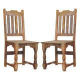 Solid Mango Wood Dining Chairs in Set of 2 - Granary