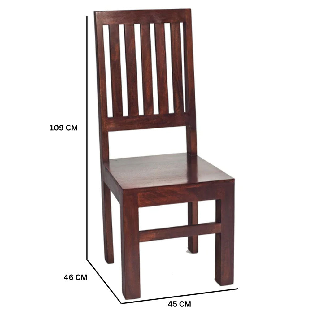 Solid Mango Wood Dining Chairs in Set Of 2 - Toko