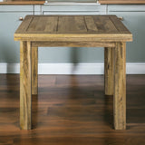Solid Mango Wood Dining Table for 4 to 6 People Rectangular Butterfly Extending - Granary
