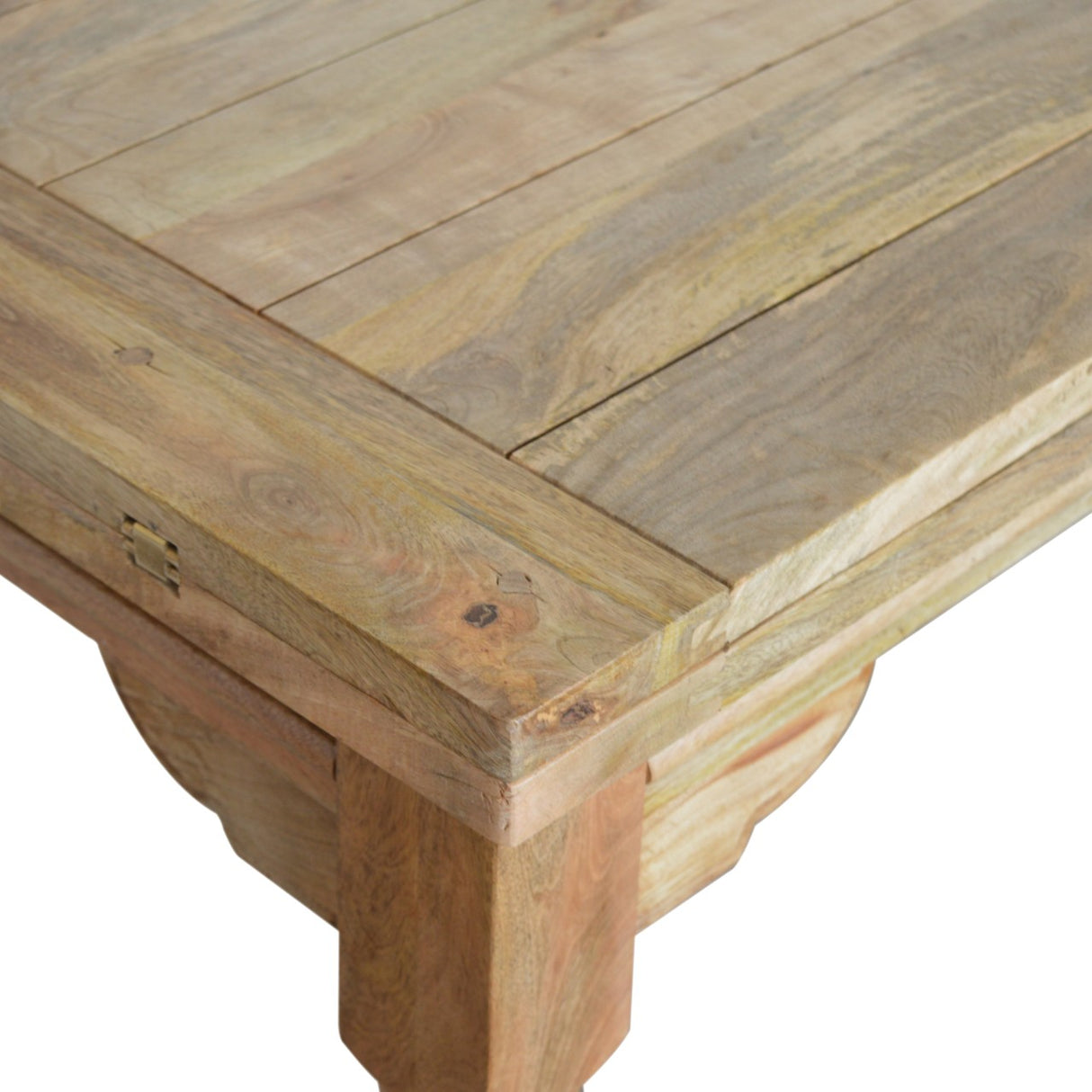 Solid Mango Wood Dining Table for 4 to 6 People Square Butterfly Extending - Granary