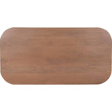 Solid Mango Wood Dining Table for 6 to 8 People Rectangular - Indus