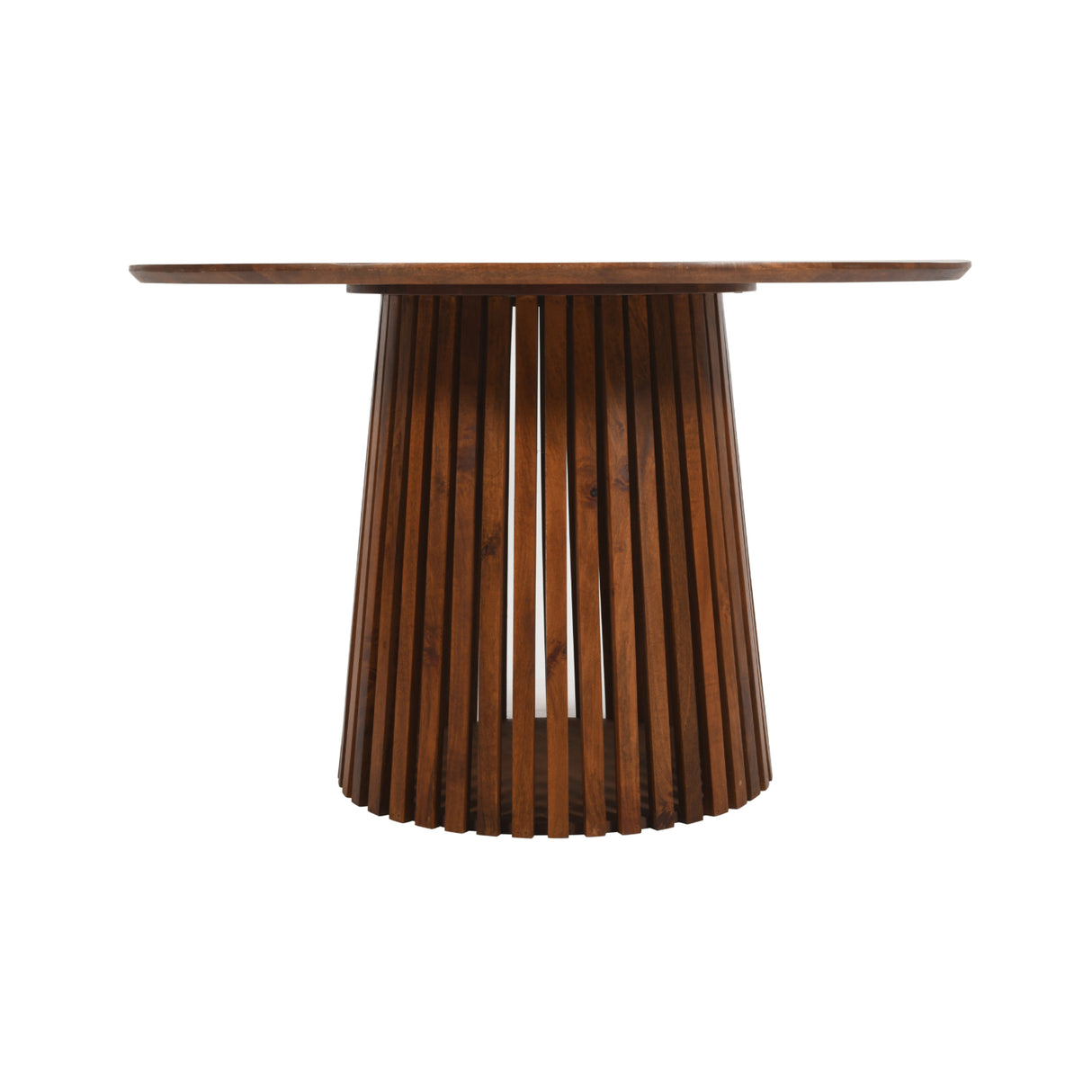 Solid Mango Wood Dining Table for 4 People Round - Inverley Designs