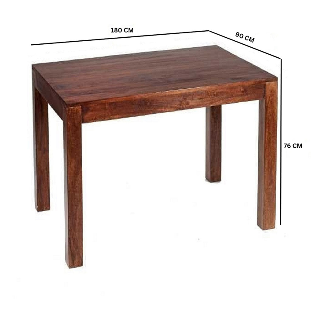 Solid Mango Wood Dining Table for 6 People - Toko