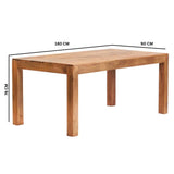 Solid Mango Wood Dining Table With 6 Chairs - Toko