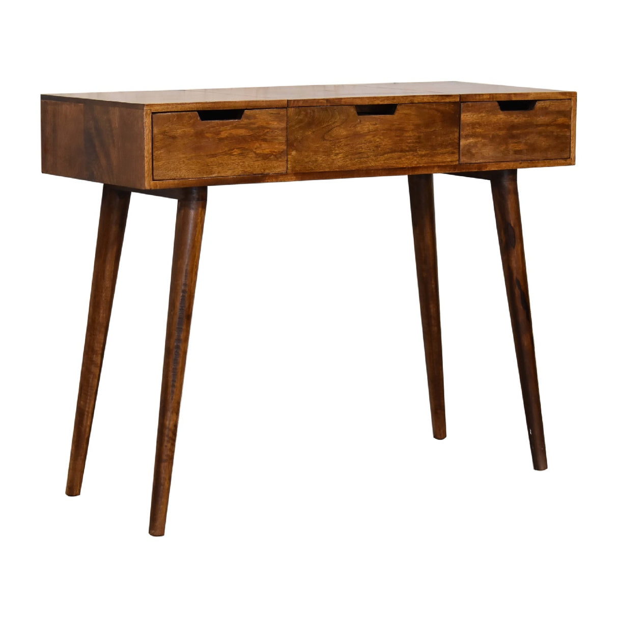 Solid Mango Wood Dressing Table With Foldable Mirror - Birmingham