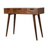 Solid Mango Wood Dressing Table With Foldable Mirror - Birmingham