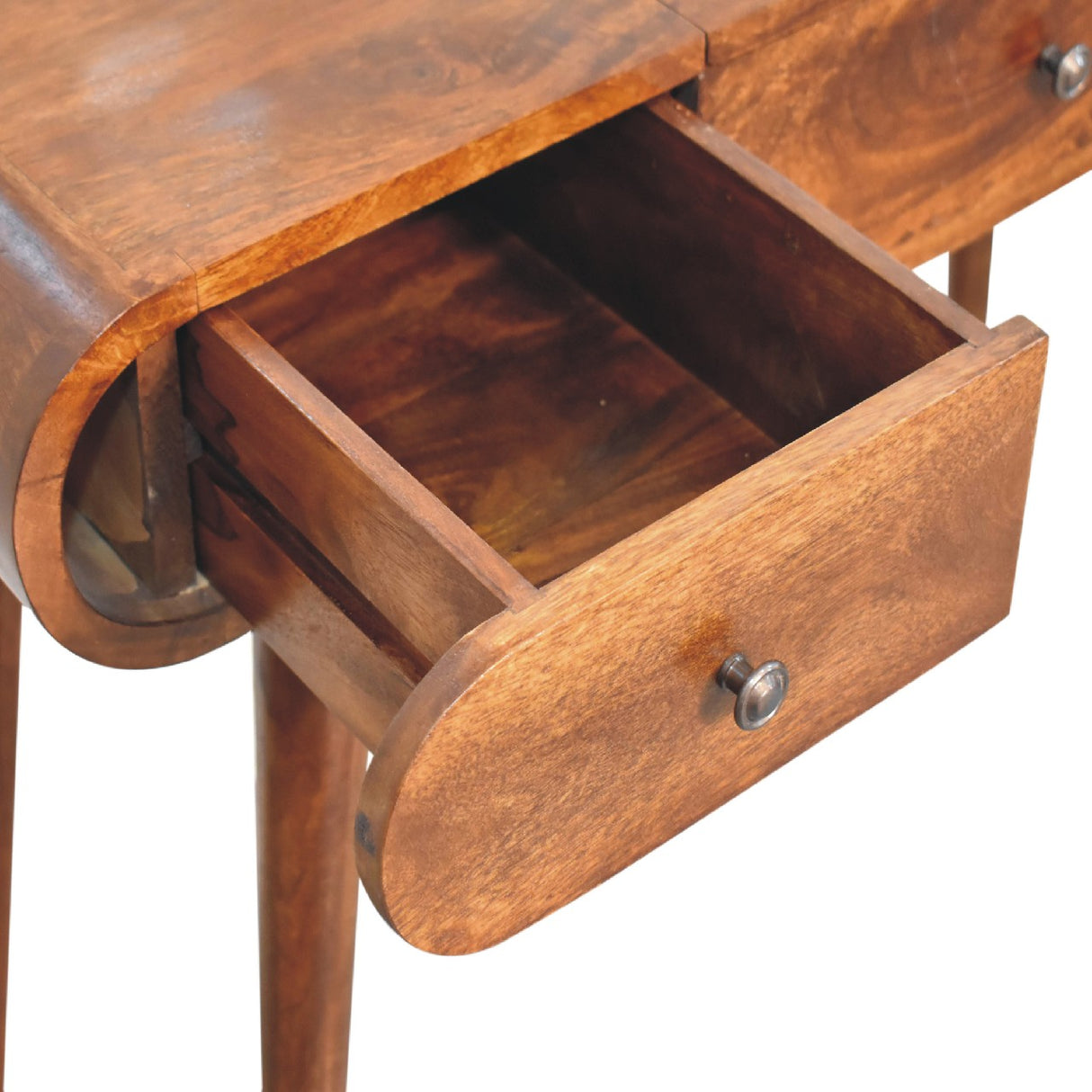 Solid Mango Wood Dressing Table With Folding Mirror - Birmingham
