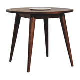 Solid Mango Wood End Table Round Nordic - Birmingham
