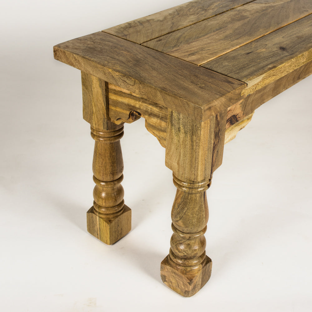 Solid Mango Wood Hallway Seating Bench - Granary