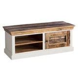 Solid Mango Wood Shoe Rack With Coat Hanger - Alfie