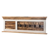 Solid Mango Wood Shoe Rack With Coat Hanger - Alfie