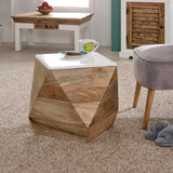 Solid Mango Wood Side Table - Alfie