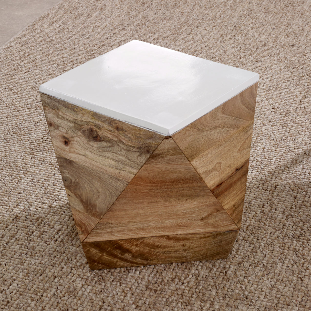 Solid Mango Wood Side Table - Alfie