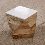 Solid Mango Wood Side Table - Alfie