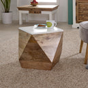 Solid Mango Wood Side Table - Alfie