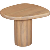 Solid Mango Wood Side Table in Fluted Design - Austin