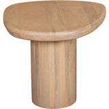 Solid Mango Wood Side Table in Fluted Design - Austin