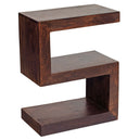 Solid Mango Wood Side Table S Shaped - Toko
