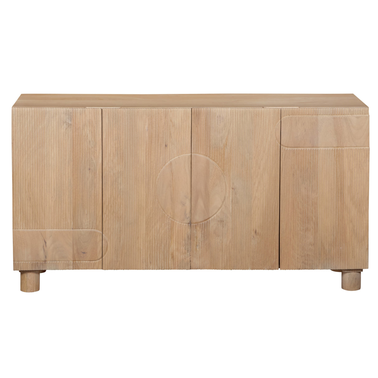 Solid Mango Wood Sideboard With 4 Doors - Austin