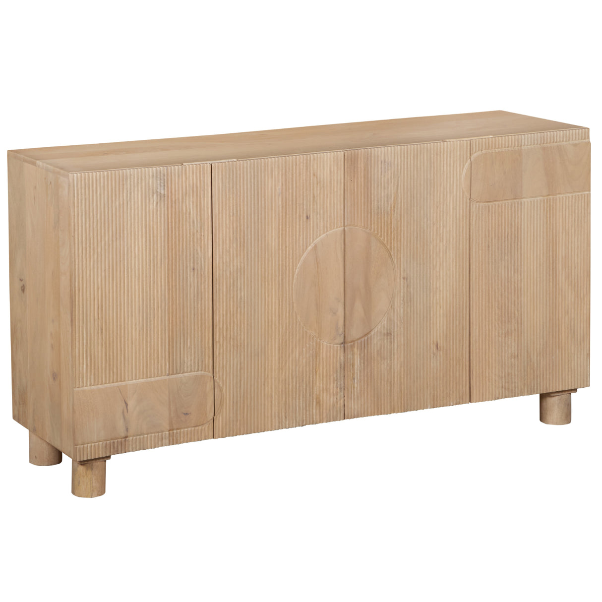 Solid Mango Wood Sideboard With 4 Doors - Austin