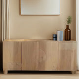 Solid Mango Wood Sideboard With 4 Doors - Austin