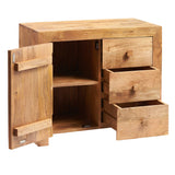Solid Mango Wood Sideboard With 1 Door And 3 Drawers - Toko