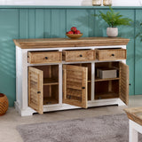Solid Mango Wood Sideboard With 3 Doors And 3 Drawers - Alfie