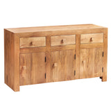 Solid Mango Wood Sideboard With 3 Doors And 3 Drawers - Toko