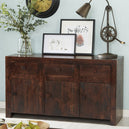 Solid Mango Wood Sideboard With 3 Doors And 3 Drawers - Toko